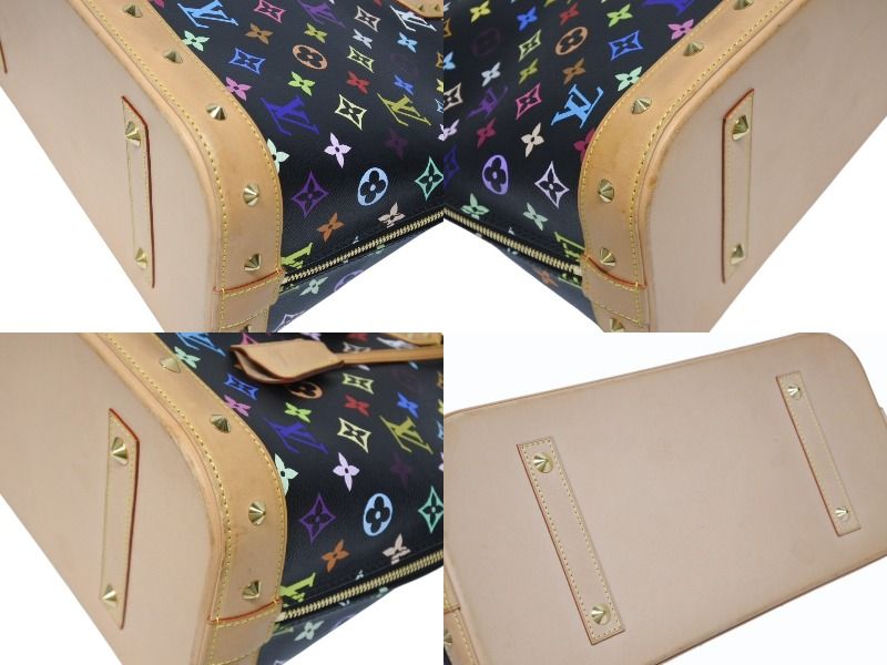 Louis Vuitton Takashi Murakami Alma GM Handbag Monogram Multicolor Black — view 7