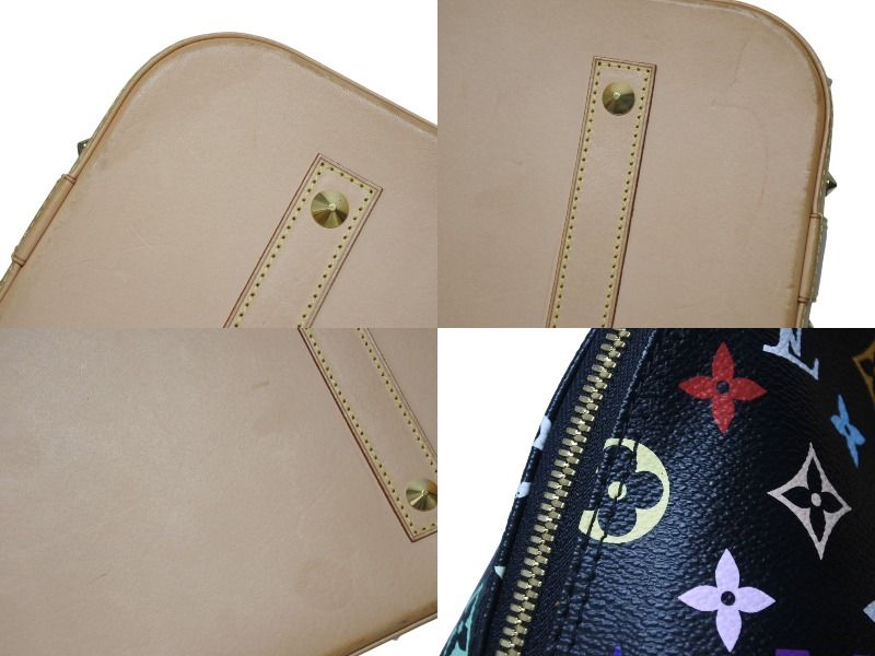 Louis Vuitton Takashi Murakami Alma GM Handbag Monogram Multicolor Black — view 8