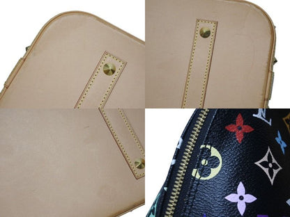 Louis Vuitton Takashi Murakami Alma GM Handbag Monogram Multicolor Black — view 8