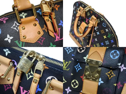 Louis Vuitton Takashi Murakami Alma GM Handbag Monogram Multicolor Black — view 5