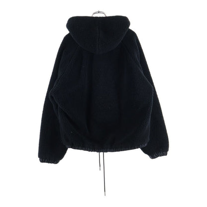 Celine Hooded Fleece Zip Up Jacket Black — view 2