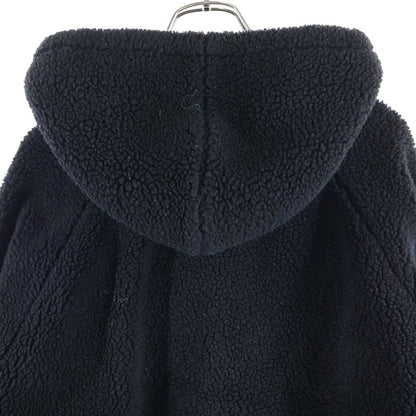Celine Hooded Fleece Zip Up Jacket Black — view 4