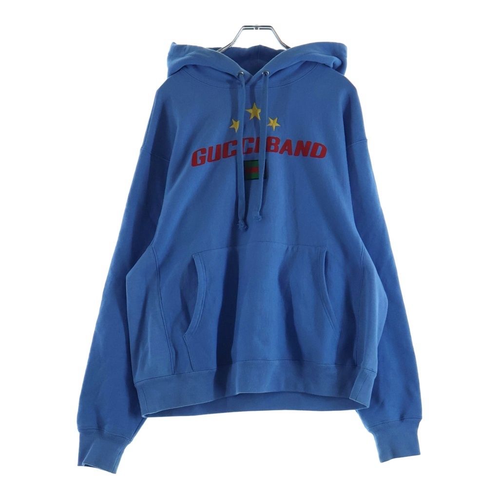 Gucci Print Embroidery Pullover Hoodie 27 Blue