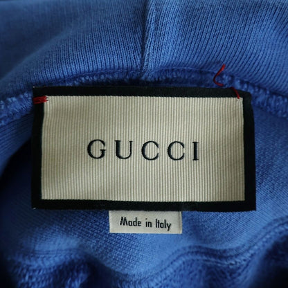 Gucci Print Embroidery Pullover Hoodie 27 Blue — view 6