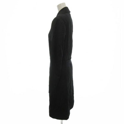 Max Mara White Tag Soutien Collar Coat with Long Belt Black 38 — view 3