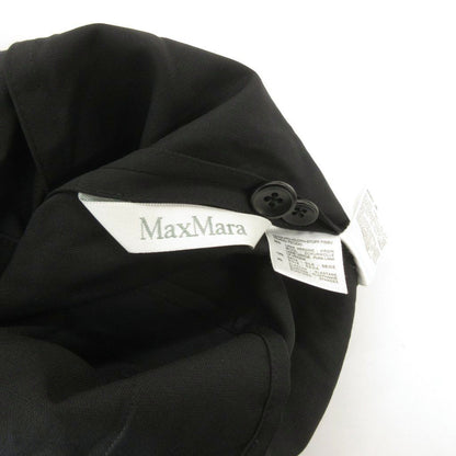 Max Mara White Tag Soutien Collar Coat with Long Belt Black 38 — view 7