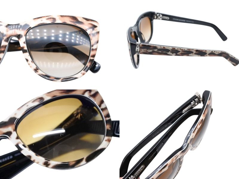 Chrome Hearts Lunchfax Sunglasses Eyewear 54 Leopard Print — view 6