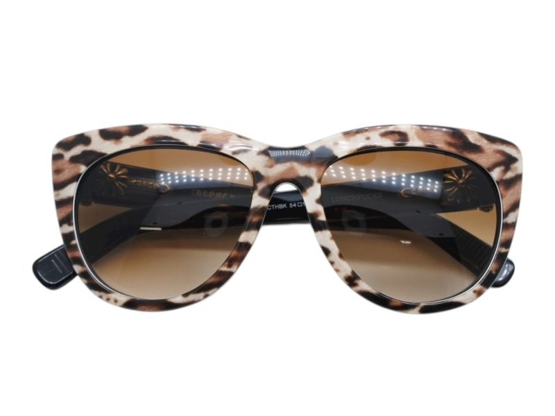 Chrome Hearts Lunchfax Sunglasses Eyewear 54 Leopard Print
