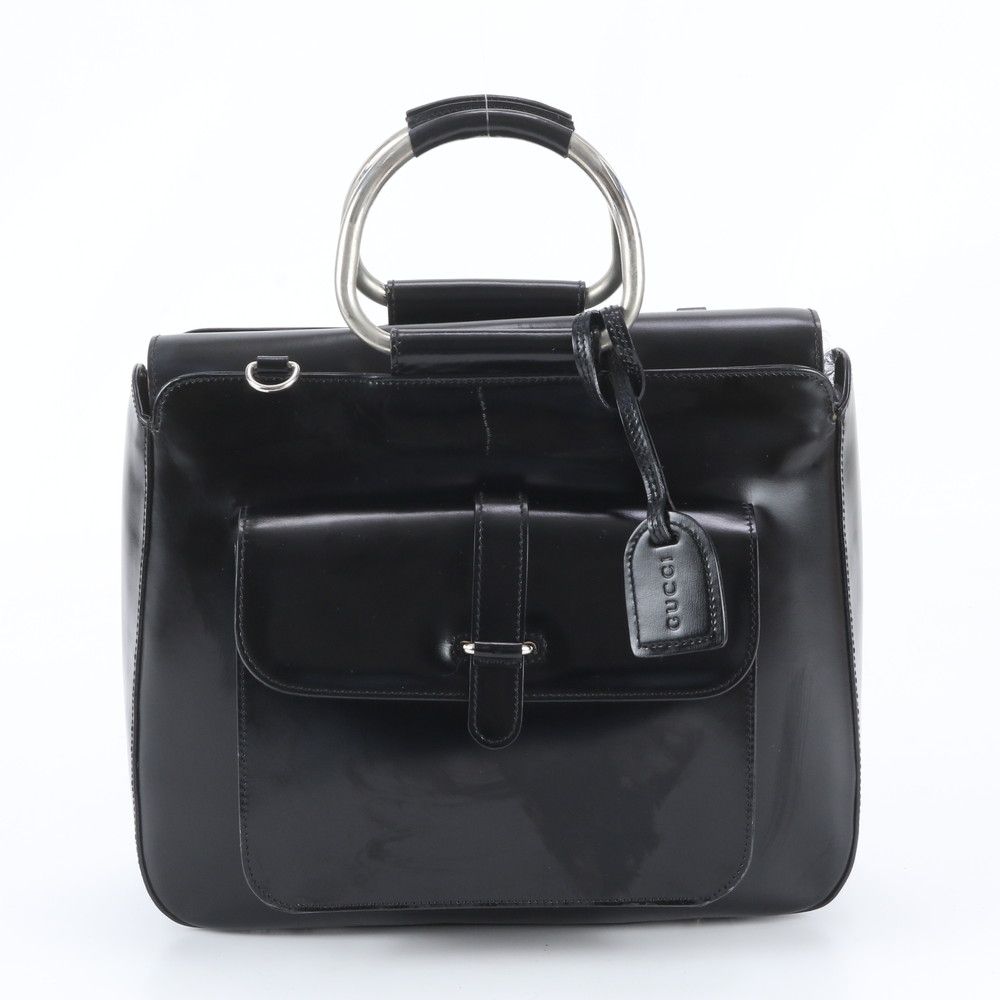 Gucci 5 Leather Handbag Tote Black