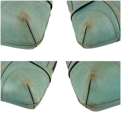 Gucci Interlocking G Leather Hand Bag G Handbag Turquoise Blue — view 4