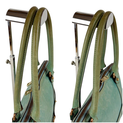 Gucci Interlocking G Leather Hand Bag G Handbag Turquoise Blue — view 7
