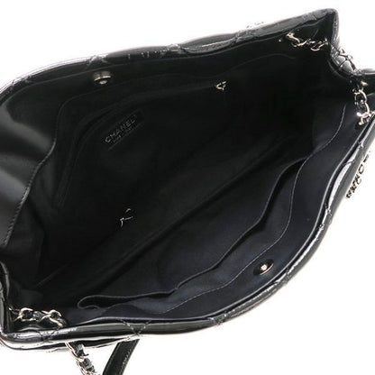 Chanel Patent Chain Shoulder Bag Black — view 3