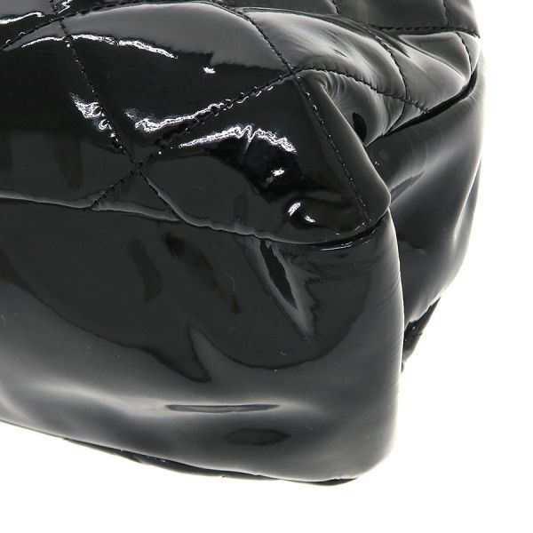 Chanel Patent Chain Shoulder Bag Black — view 7