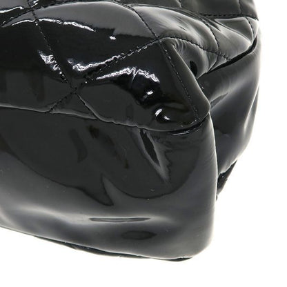 Chanel Patent Chain Shoulder Bag Black — view 7