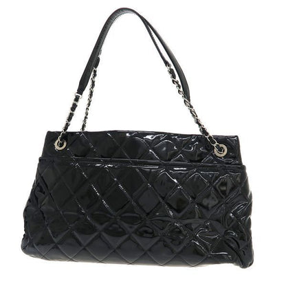 Chanel Patent Chain Shoulder Bag Black — view 2
