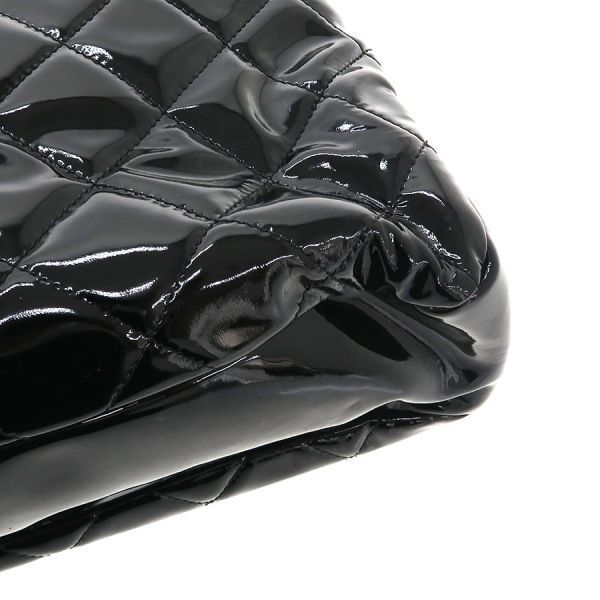 Chanel Patent Chain Shoulder Bag Black — view 6