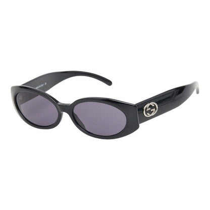 Gucci Vintage Interlocking Cell Frame Sunglasses Eyewear GG Black Acetate