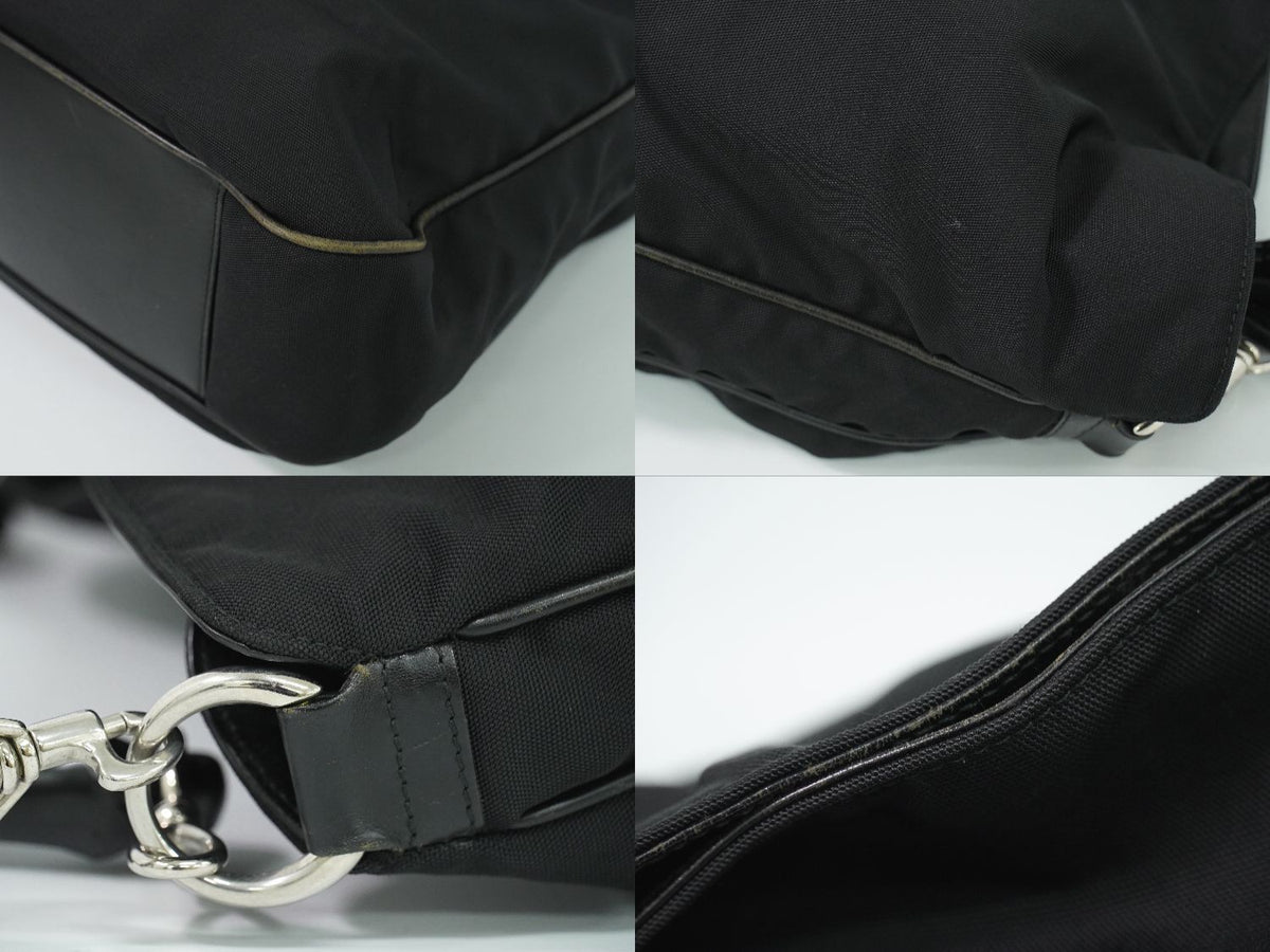 Gucci Bamboo 2-Way Shoulder Bag Canvas Black — view 7