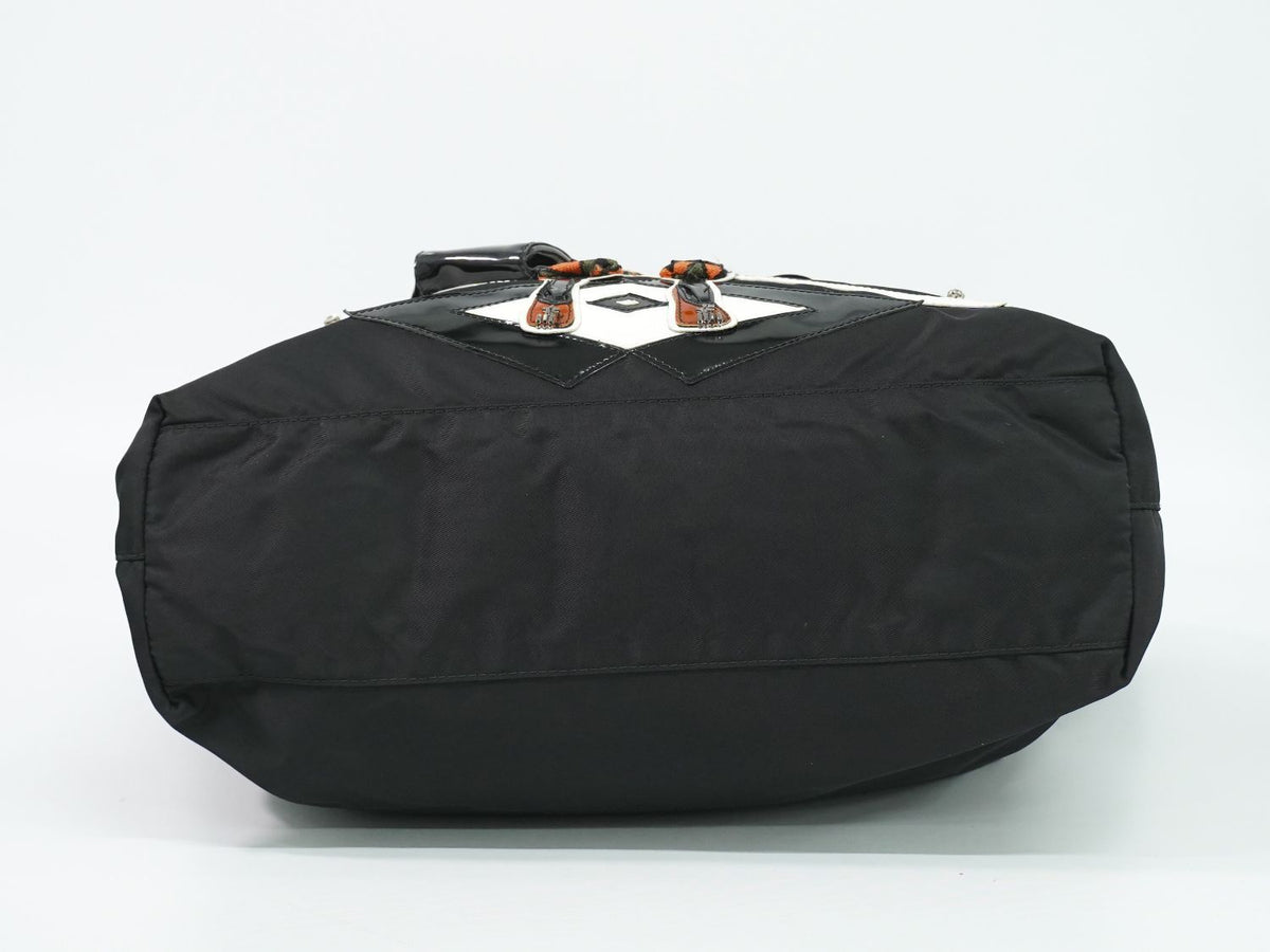 Prada Robot Collection Shoulder Bag Tote Nylon Black Multicolor — view 3