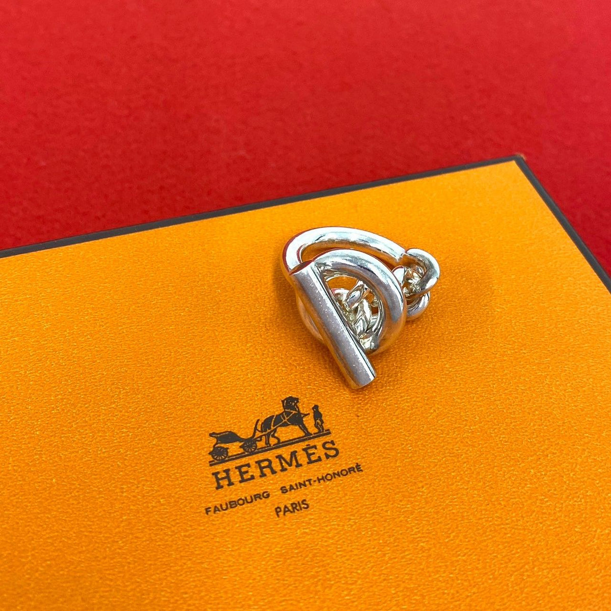 Hermes Croisette Ring 925 Sterling Silver
