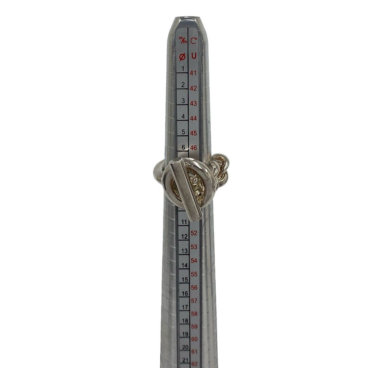 Hermes Croisette Ring 925 Sterling Silver — view 7
