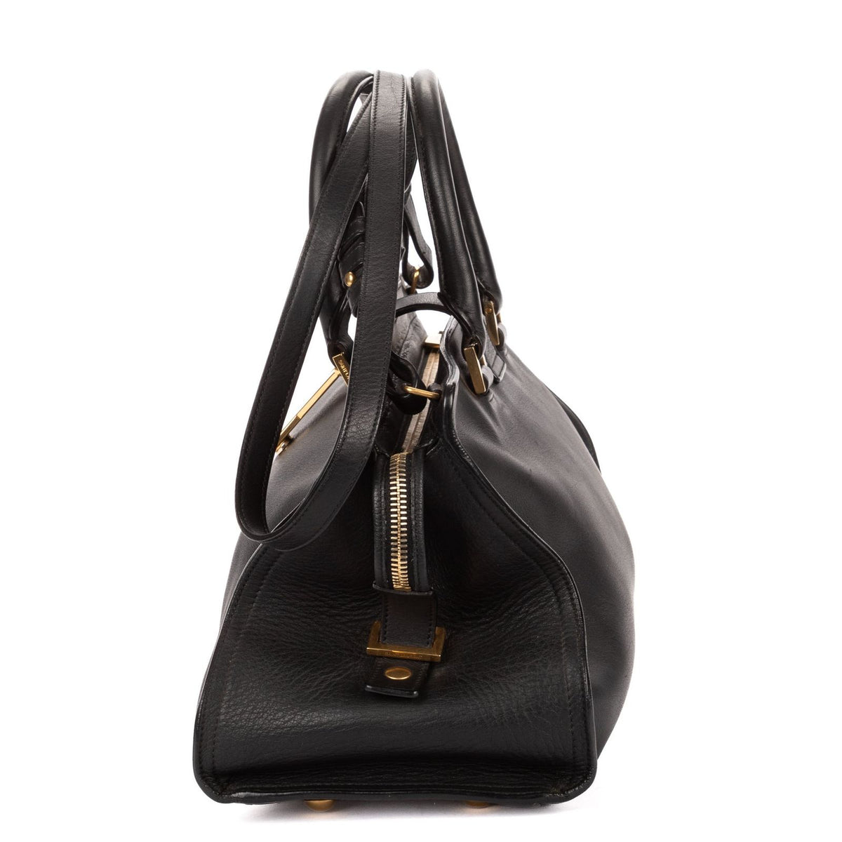Saint Laurent Mini Cabas Chyc Black Calfskin Leather — view 3