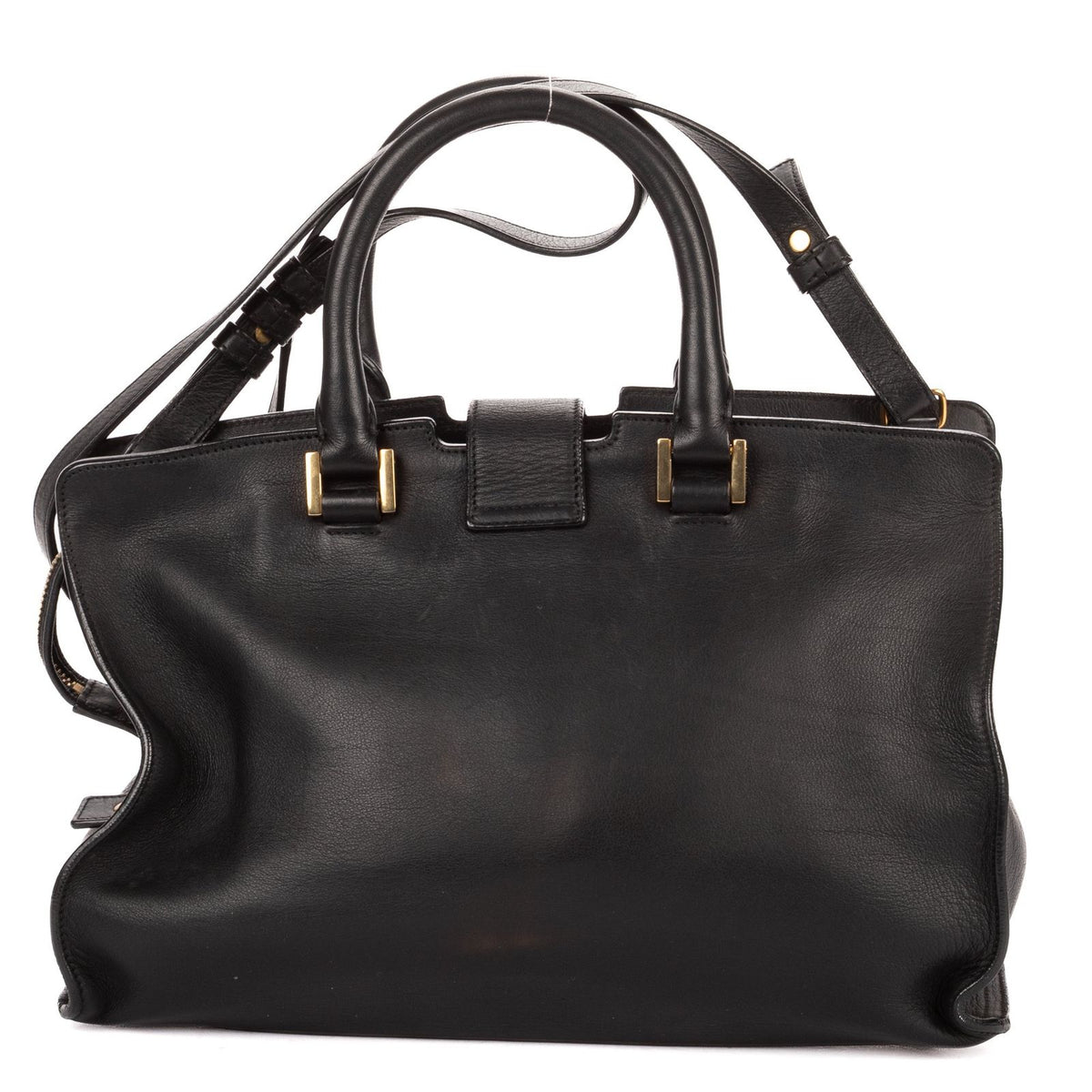 Saint Laurent Mini Cabas Chyc Black Calfskin Leather — view 5