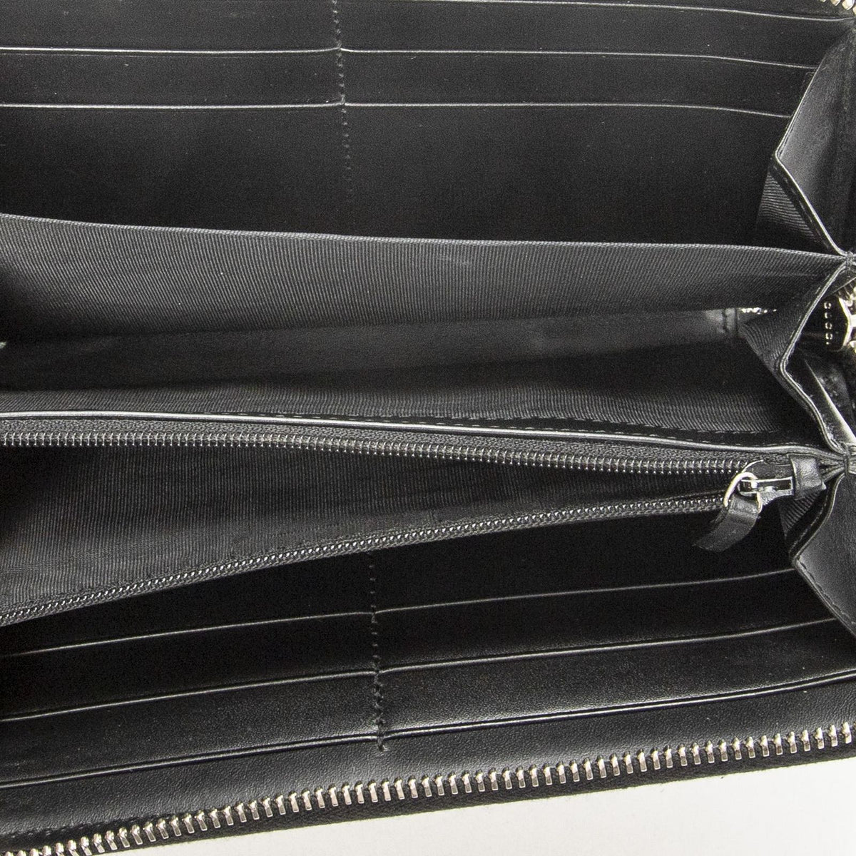 Gucci Zip Around Wallet Black Guccissima — view 4