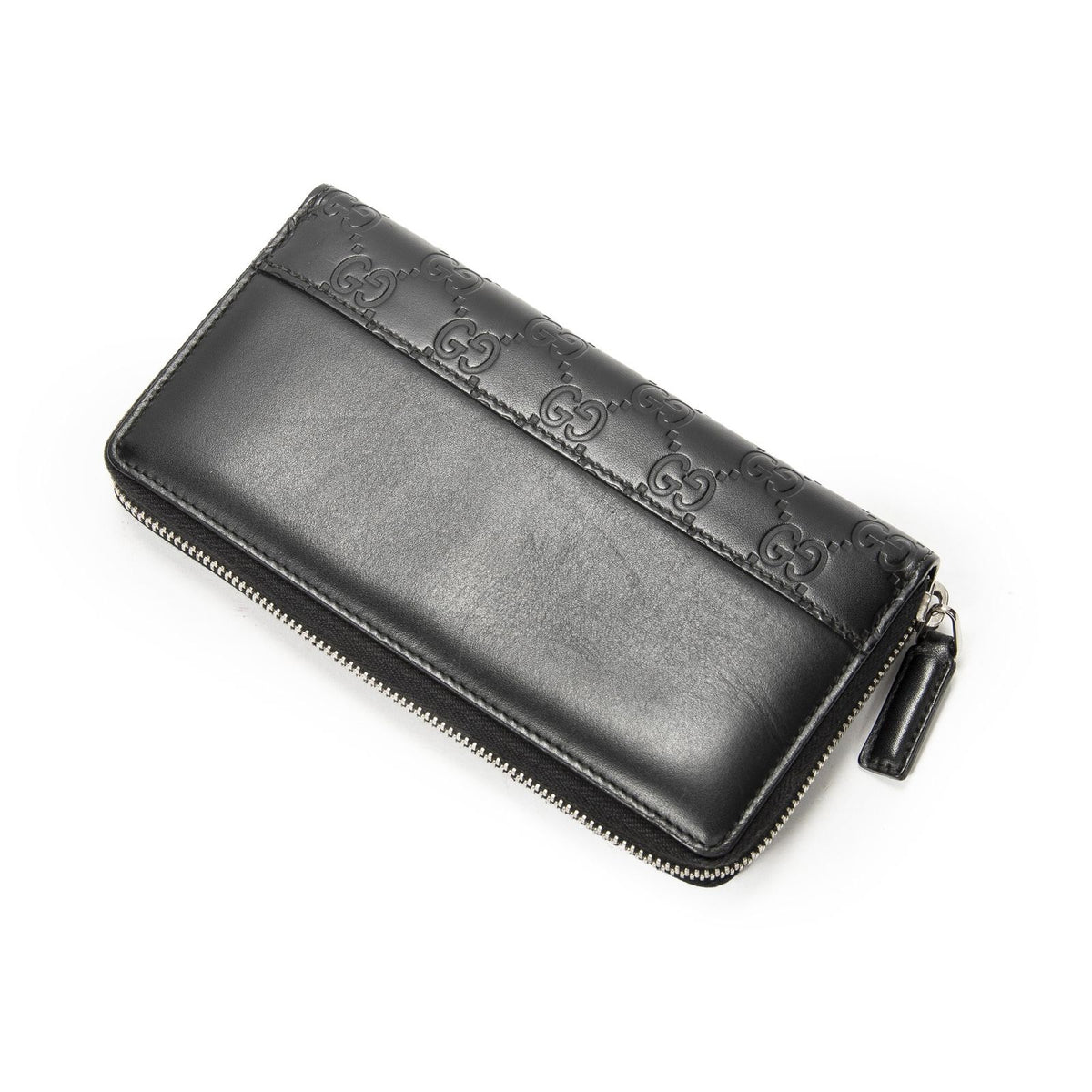 Gucci Zip Around Wallet Black Guccissima — view 2