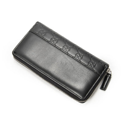 Gucci Zip Around Wallet Black Guccissima — view 2