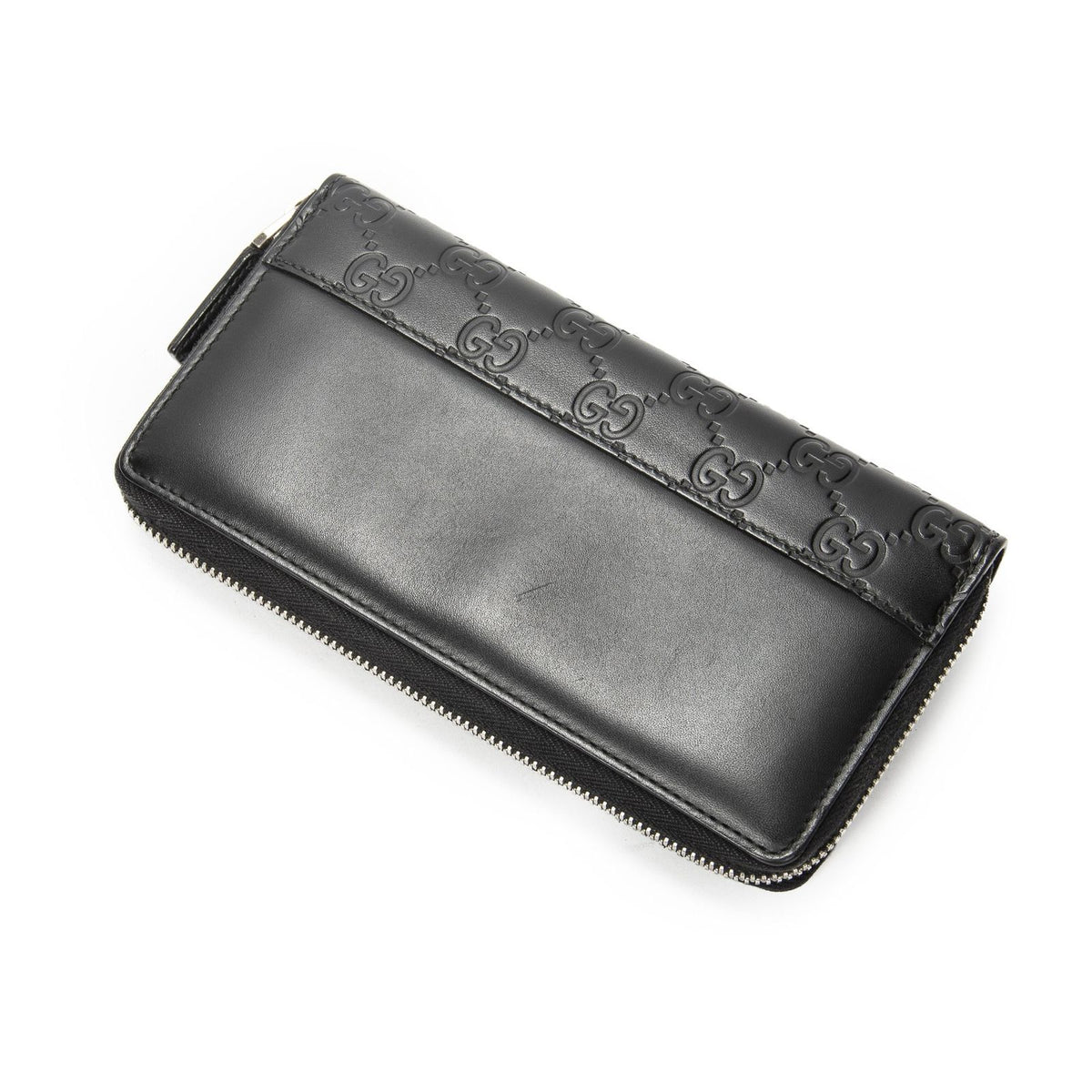 Gucci Zip Around Wallet Black Guccissima