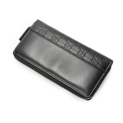 Gucci Zip Around Wallet Black Guccissima