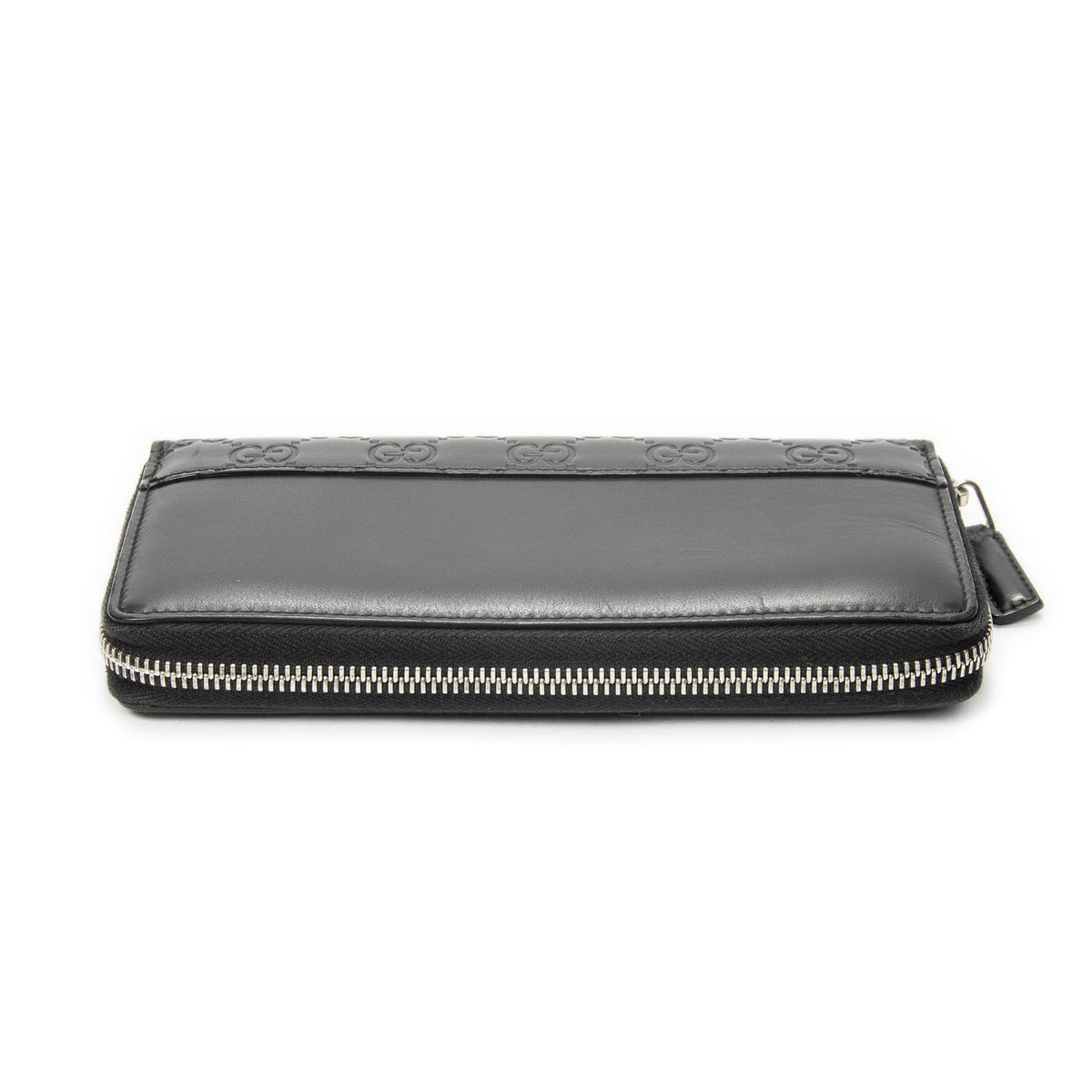 Gucci Zip Around Wallet Black Guccissima — view 3