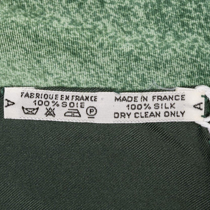 Hermes Scarf Green Yellow Twill Silk — view 5