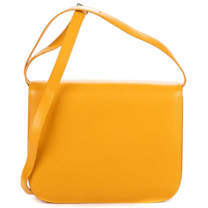Celine Medium Classic Box Dark Yellow Smooth Calfskin — view 5