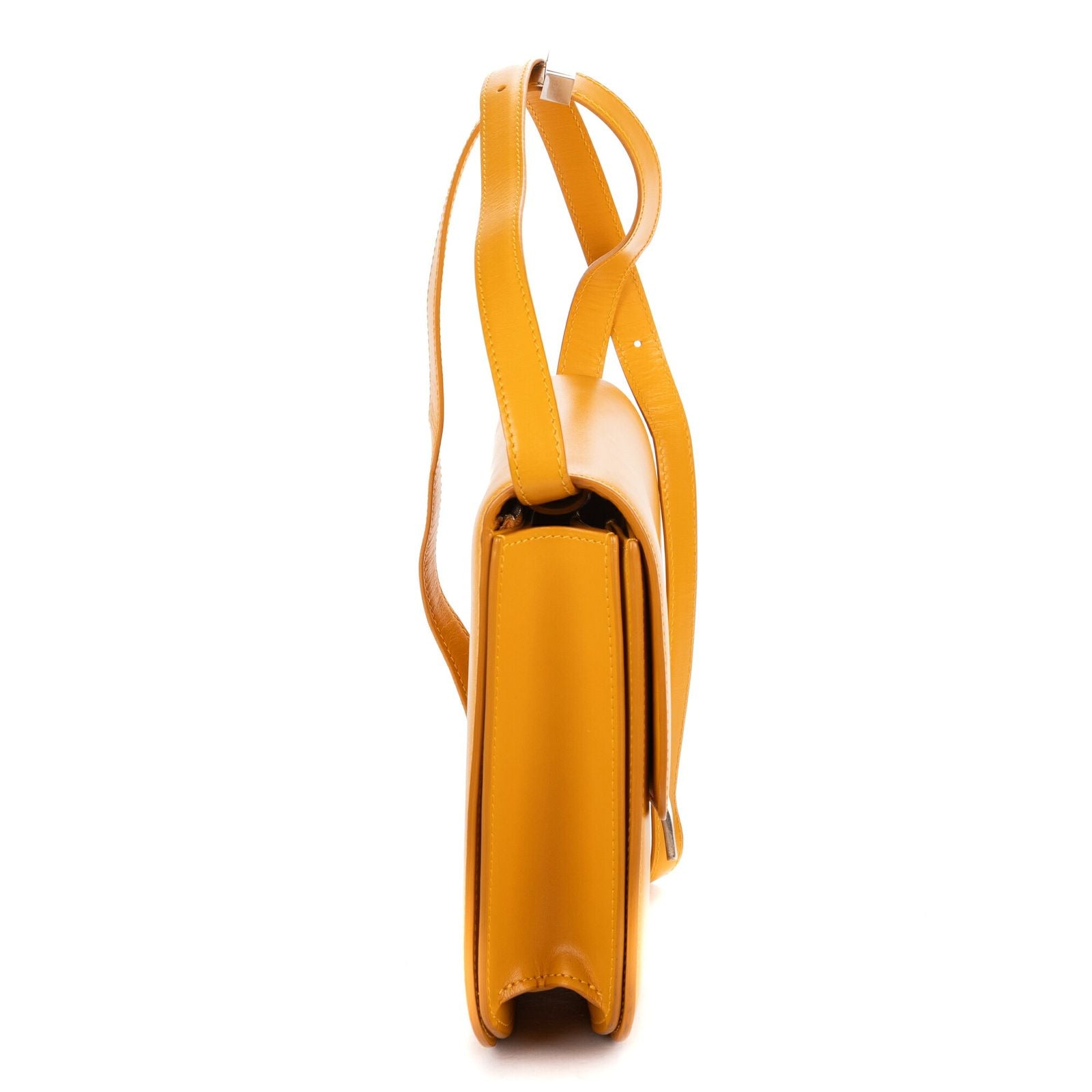 Celine Medium Classic Box Dark Yellow Smooth Calfskin — view 4