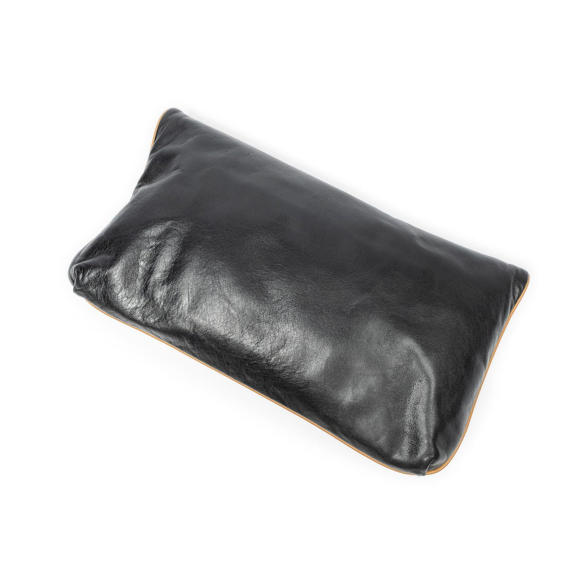 Celine Vintage Flap Clutch Black Calfskin Leather — view 2
