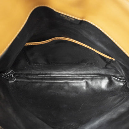 Celine Vintage Flap Clutch Black Calfskin Leather — view 4