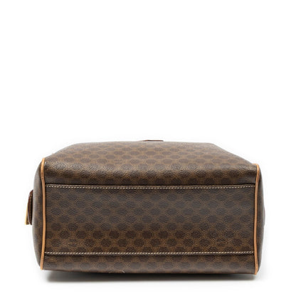 Celine Mini Boston Beige Brown Macadam Canvas — view 6