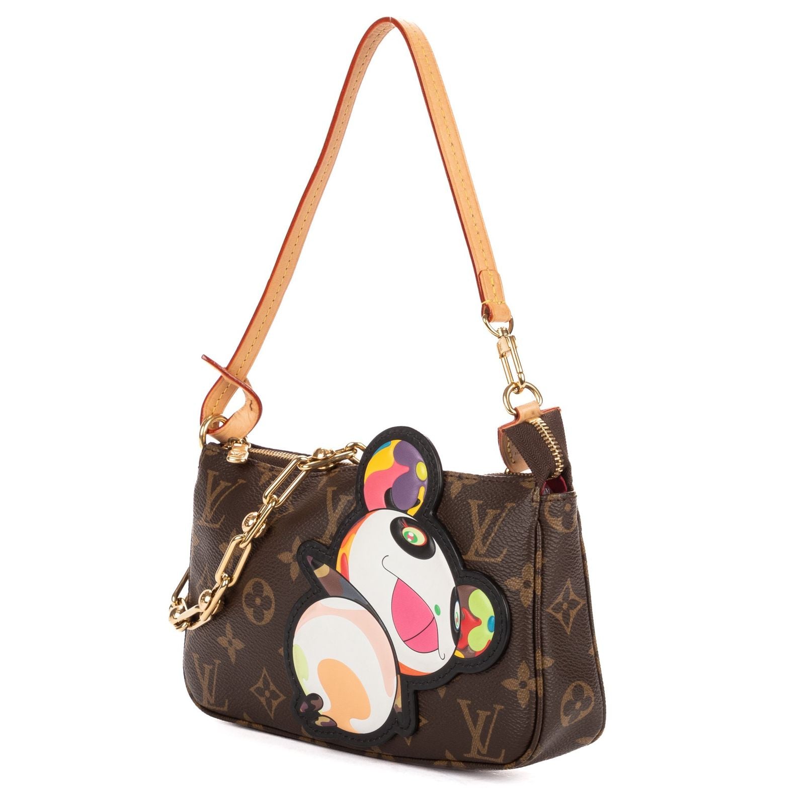 Louis Vuitton Takashi Murakami Panda Pochette Brown — view 2