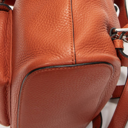 Gucci Bamboo Backpack Tassel Orange Grain Calfskin Leather — view 8