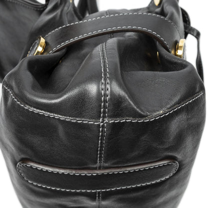 Loewe Pockets Top Handle Tote Bag Black Calfskin Leather — view 7