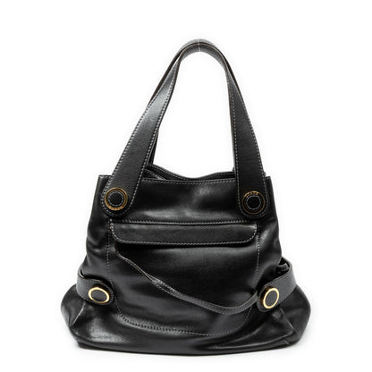 Loewe Pockets Top Handle Tote Bag Black Calfskin Leather — view 5