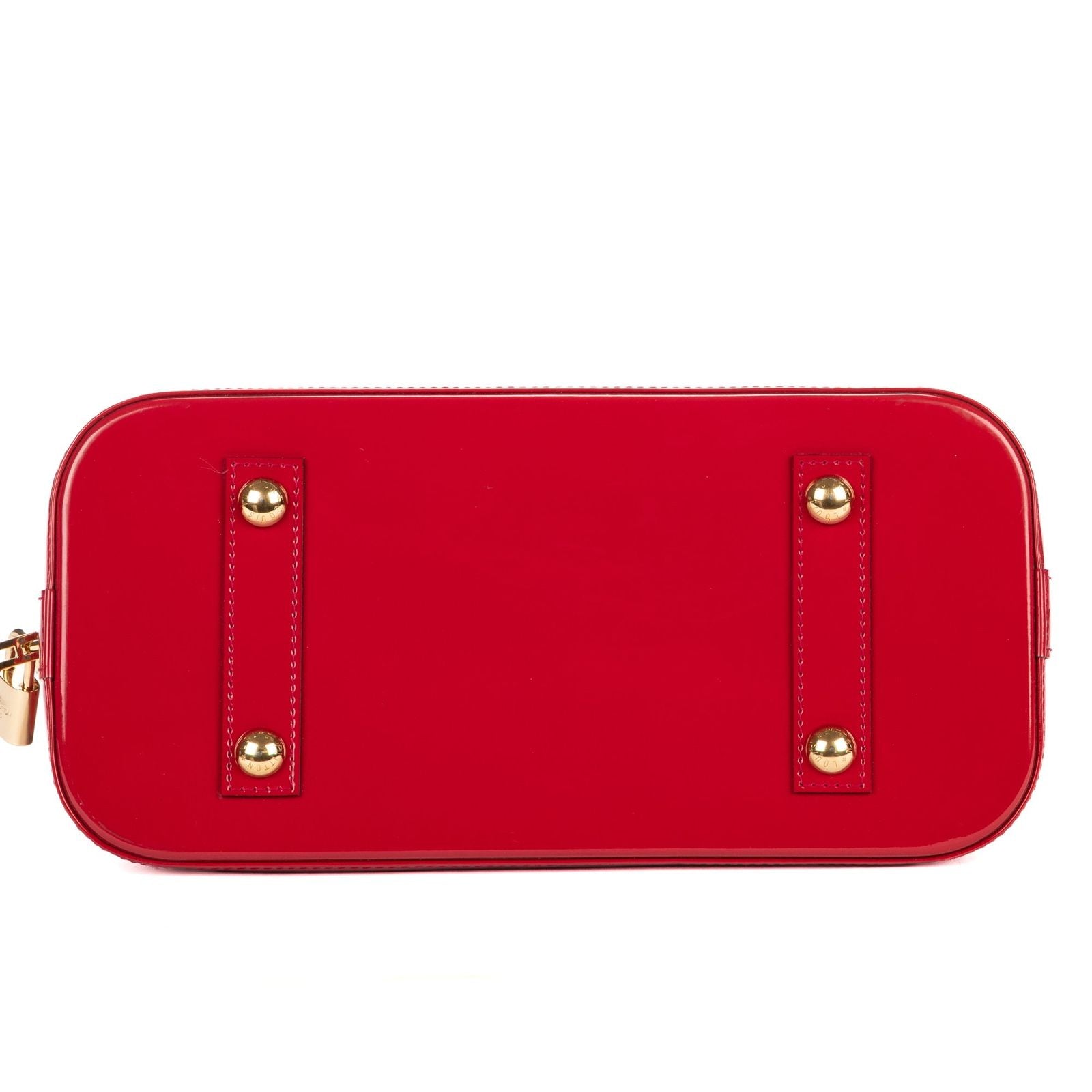 Louis Vuitton Alma Pomme D'amour Monogram Vernis Handbag — view 6