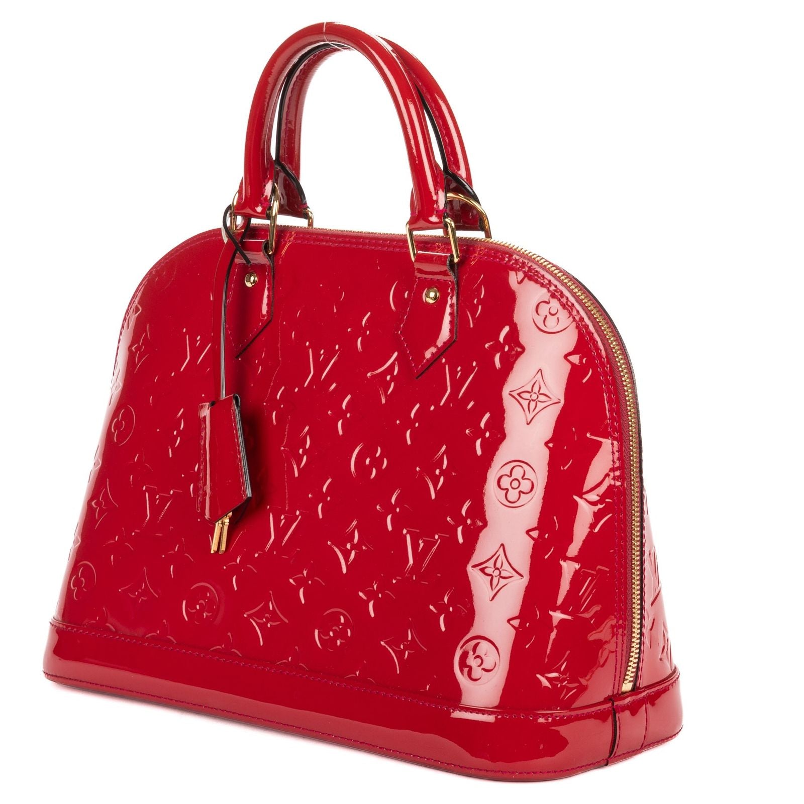 Louis Vuitton Alma Pomme D'amour Monogram Vernis Handbag — view 2