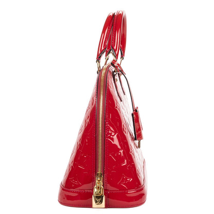 Louis Vuitton Alma Pomme D'amour Monogram Vernis Handbag — view 4