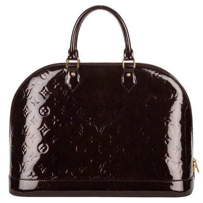 Louis Vuitton Alma Burgundy Amarante Monogram Vernis Handbag — view 5