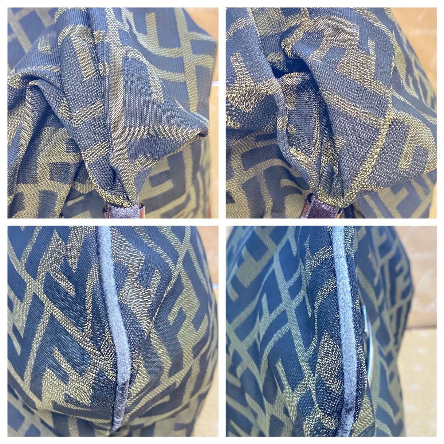 Fendi Tote Zucca Pattern Large Shoulder Bag Brown — view 5
