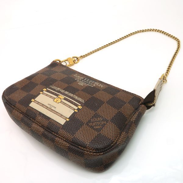 Louis Vuitton Mini Pochette Accessoires Damier Trunk Print Mini Pouch Included — view 2