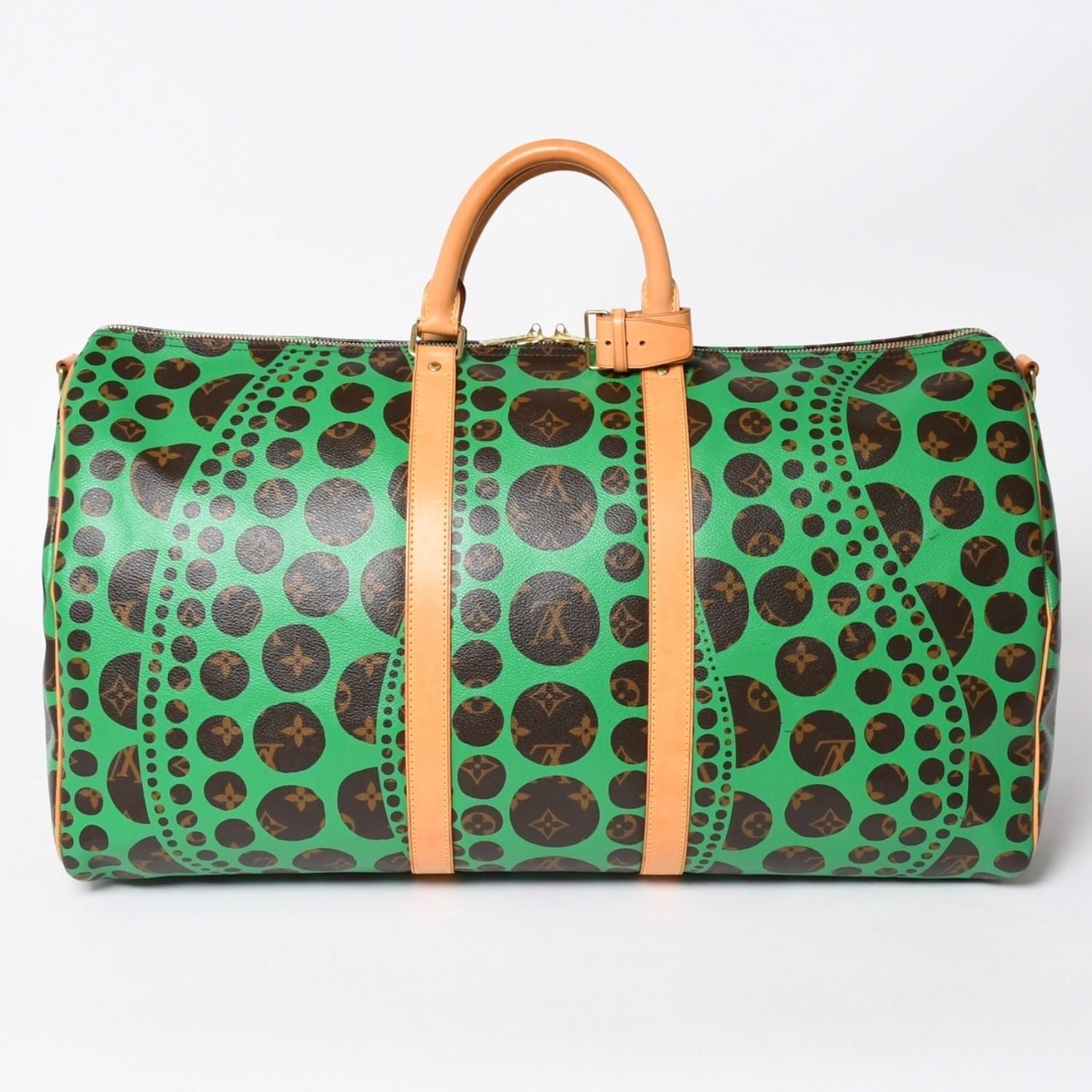 Louis Vuitton Monogram Pumpkin Keepall Bandouliere 55 Green 2-Way Boston Bag — view 2